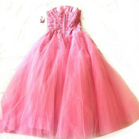 #SOLD# Mori Lee Ballgown Dress Prom Formal Pink7/8 - Picture 2 of 5